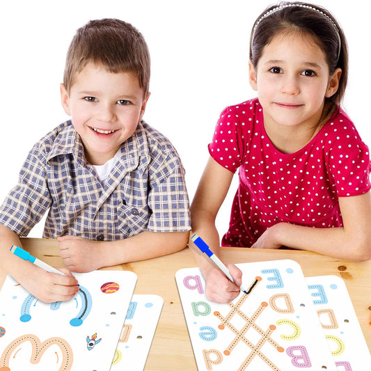 68 Pages Reusable Tracing Line Book For 2+ Years Kids