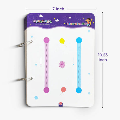 68 Pages Reusable Tracing Line Book For 2+ Years Kids