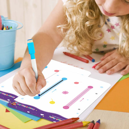 68 Pages Reusable Tracing Line Book For 2+ Years Kids